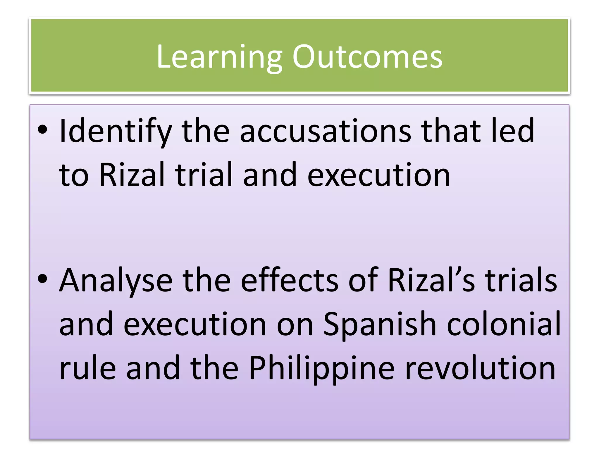 JOSE RIZAL: TRIAL, EXECUTION AND MARTYRDOM | PPTX
