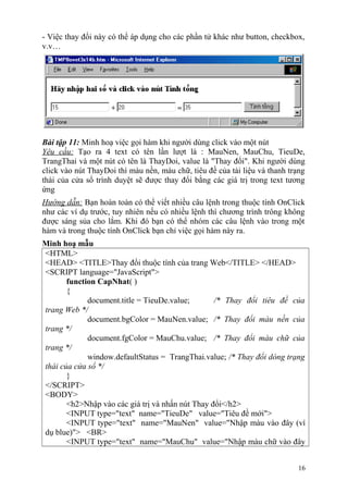 Bai tap java_script-html-2016 | DOC