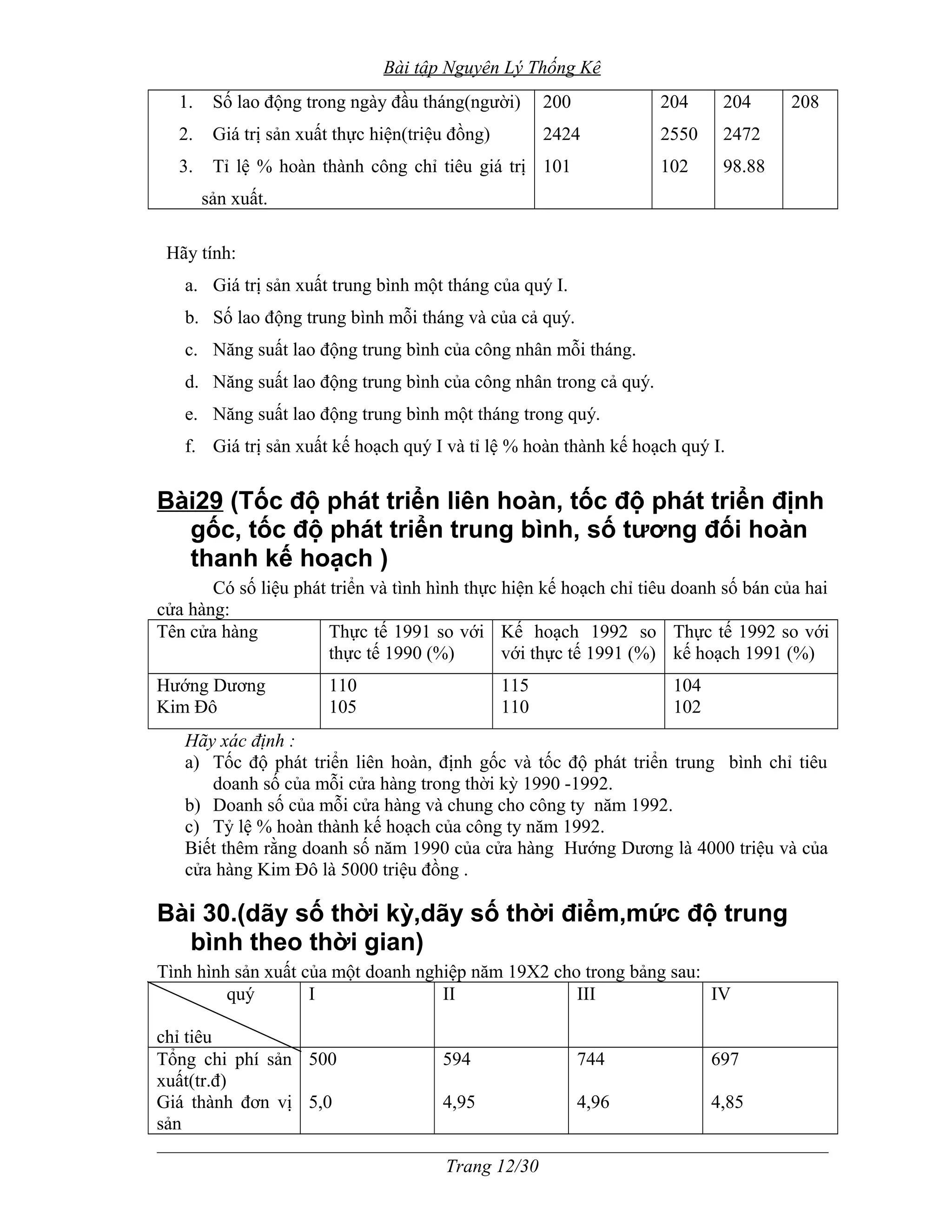 Bai tap nguyen ly thong ke | DOC