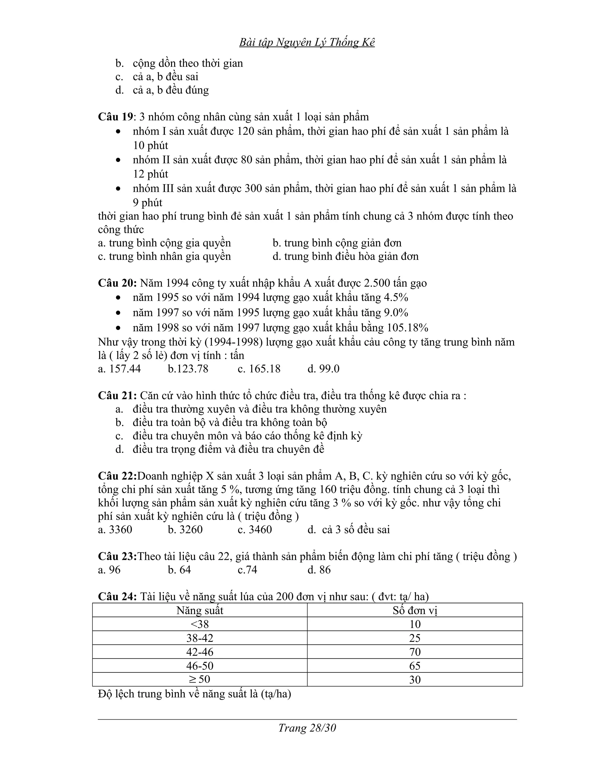 Bai tap nguyen ly thong ke | DOC