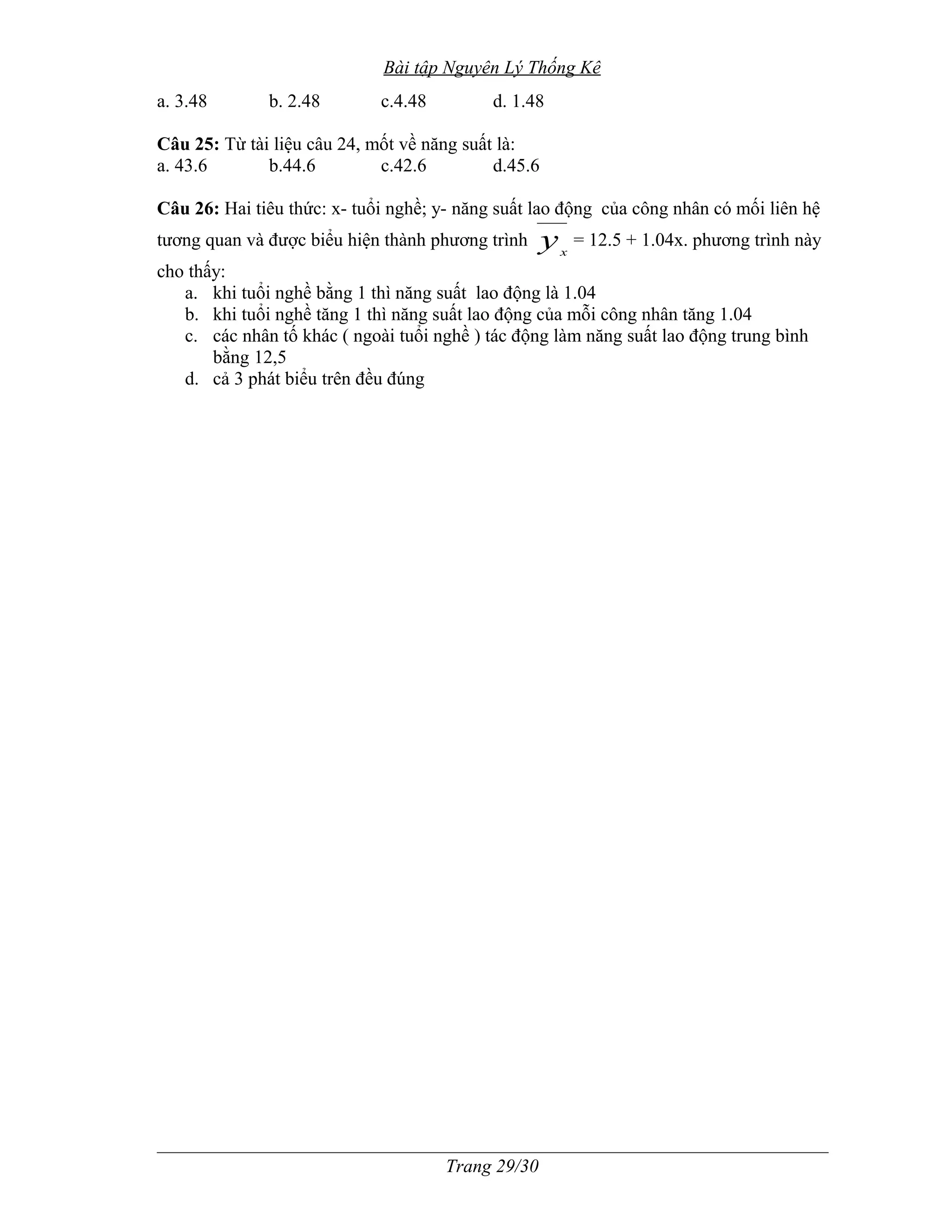 Bai tap nguyen ly thong ke | DOC