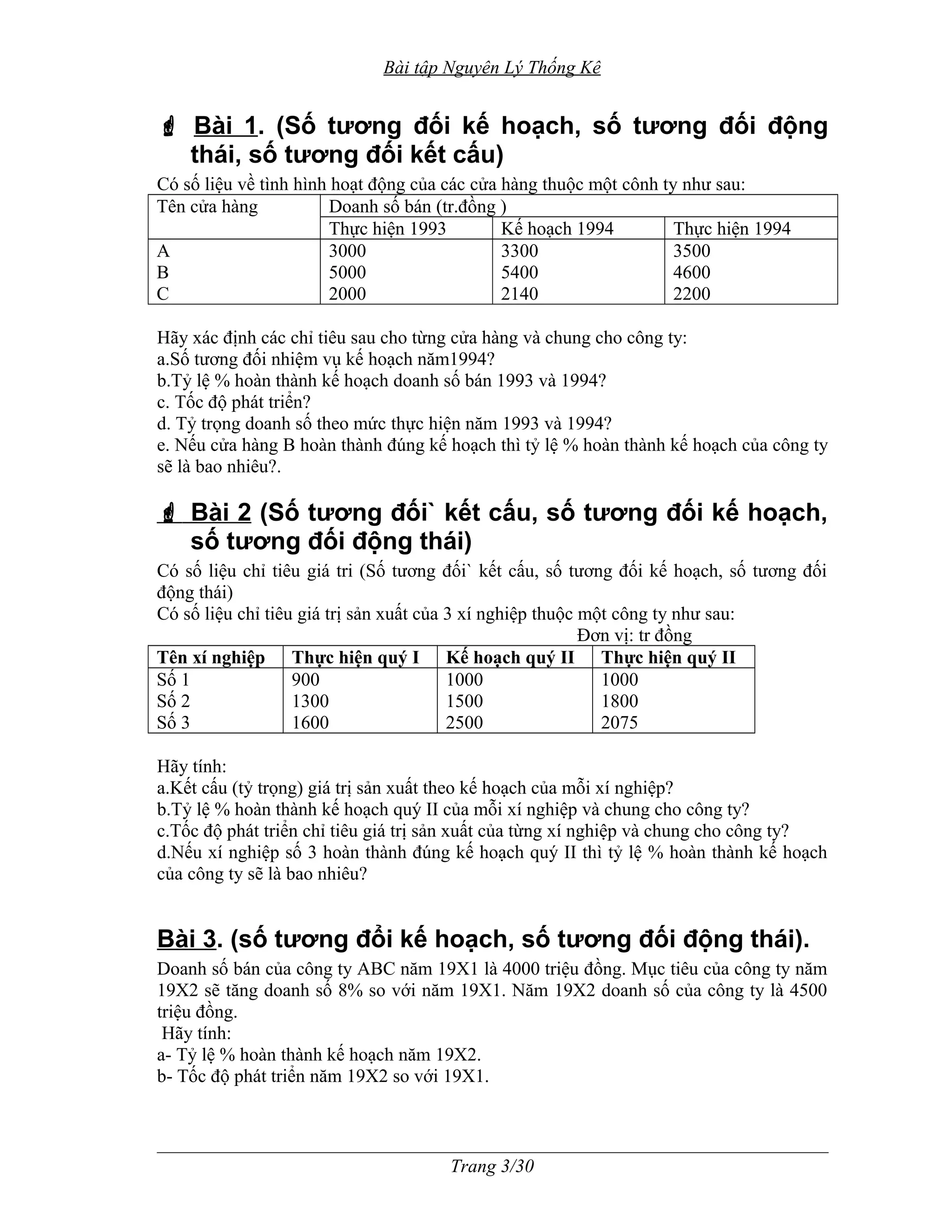 Bai tap nguyen ly thong ke | DOC