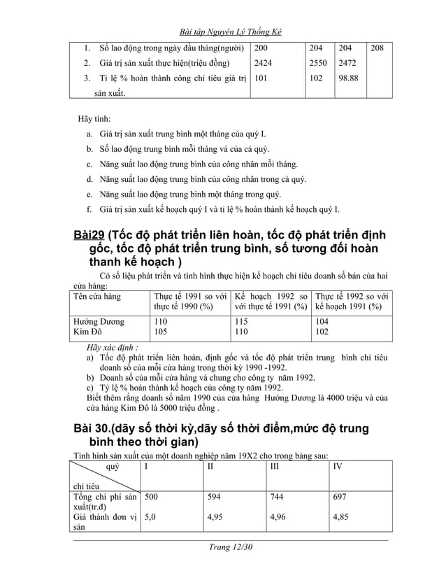 Bai tap nguyen ly thong ke | DOC
