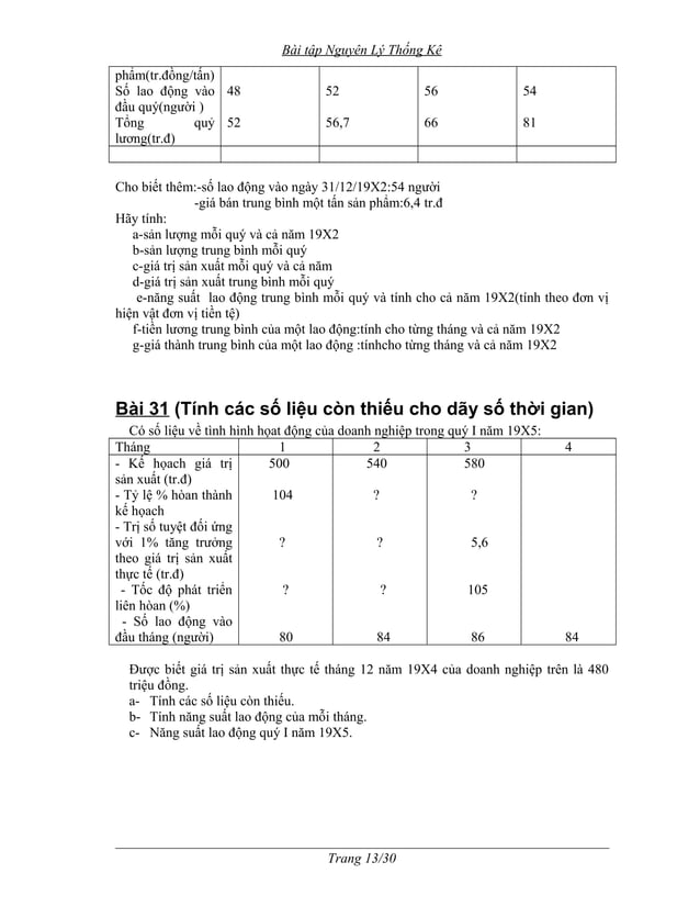 Bai tap nguyen ly thong ke | DOC