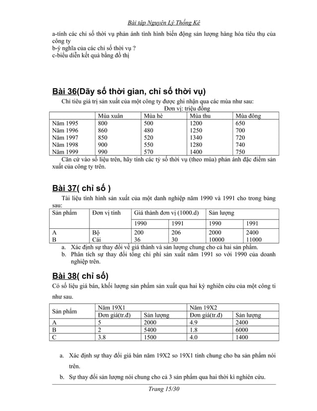 Bai tap nguyen ly thong ke | DOC