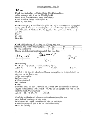 Bai tap nguyen ly thong ke | DOC