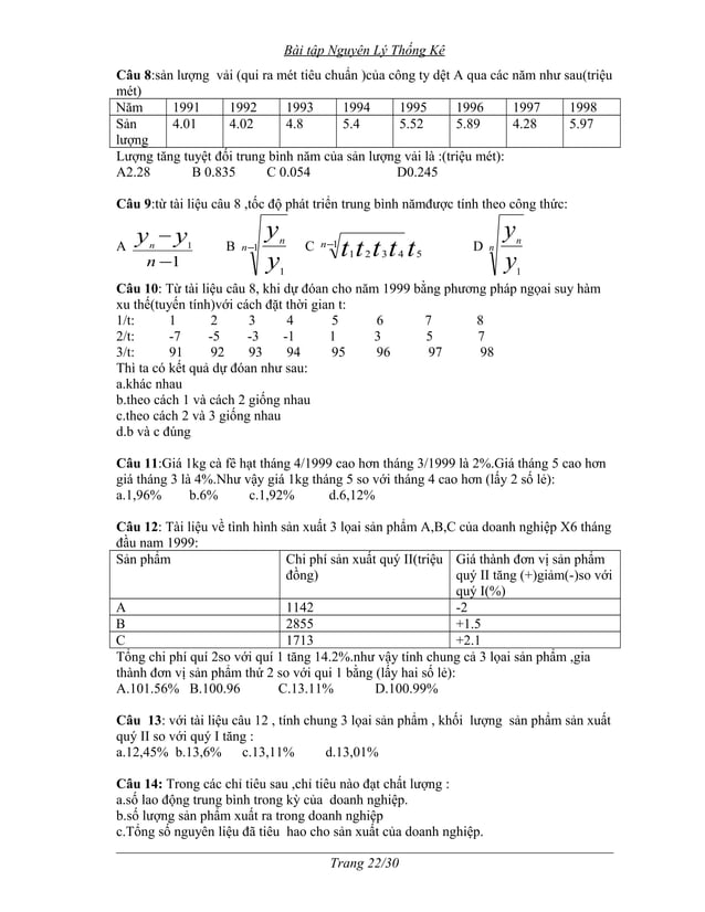 Bai tap nguyen ly thong ke | DOC