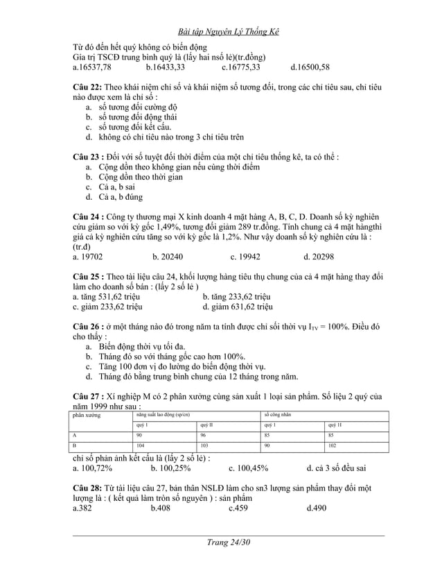 Bai tap nguyen ly thong ke | DOC