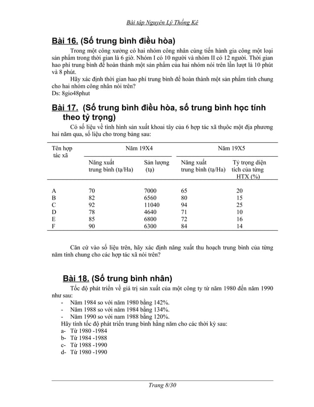 Bai tap nguyen ly thong ke | DOC