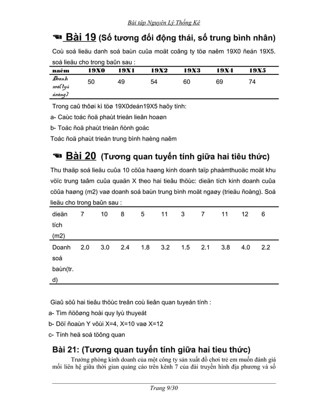 Bai tap nguyen ly thong ke | DOC