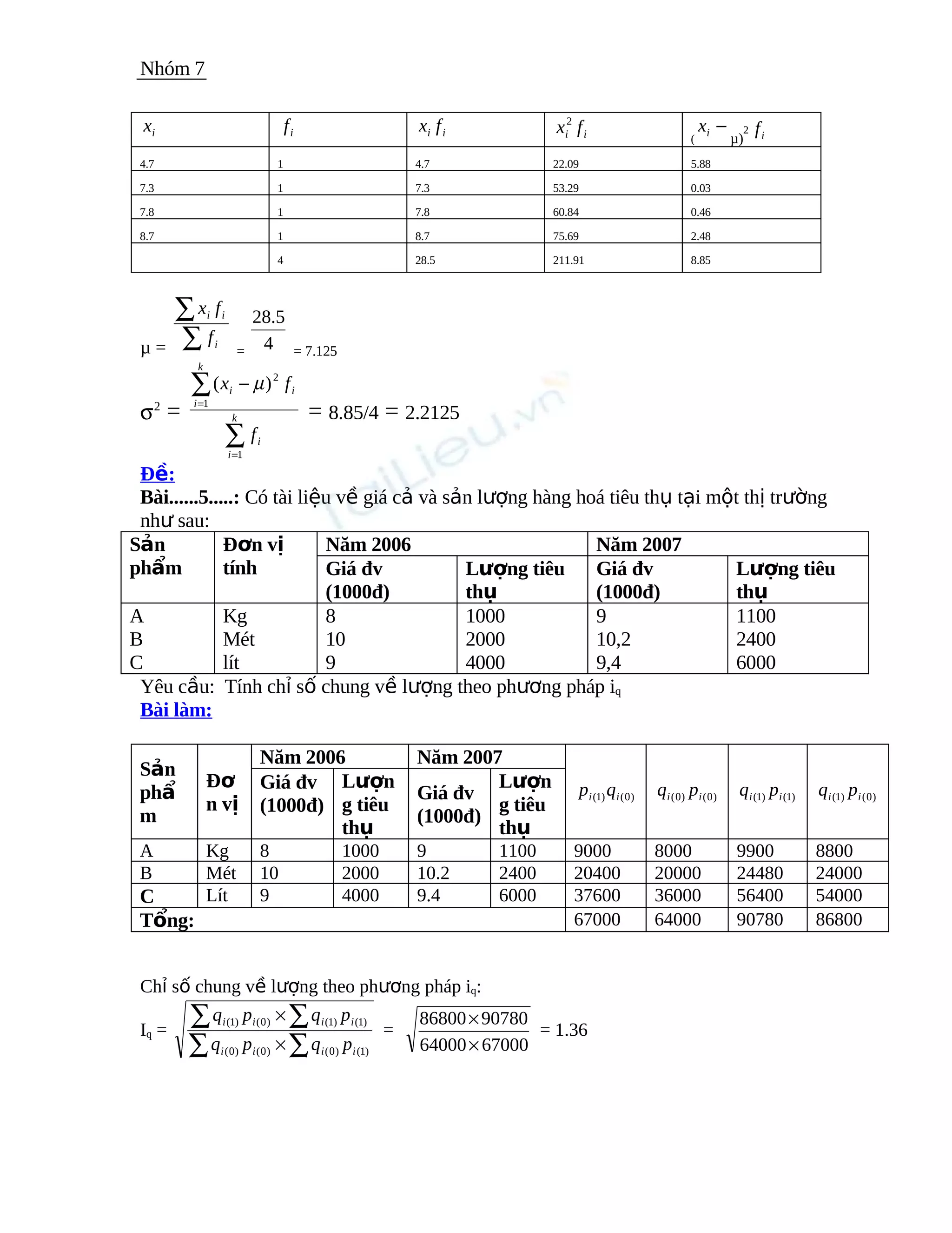 Bai tap nguyen_ly_thong_ke_kinh_te_3899 | PDF