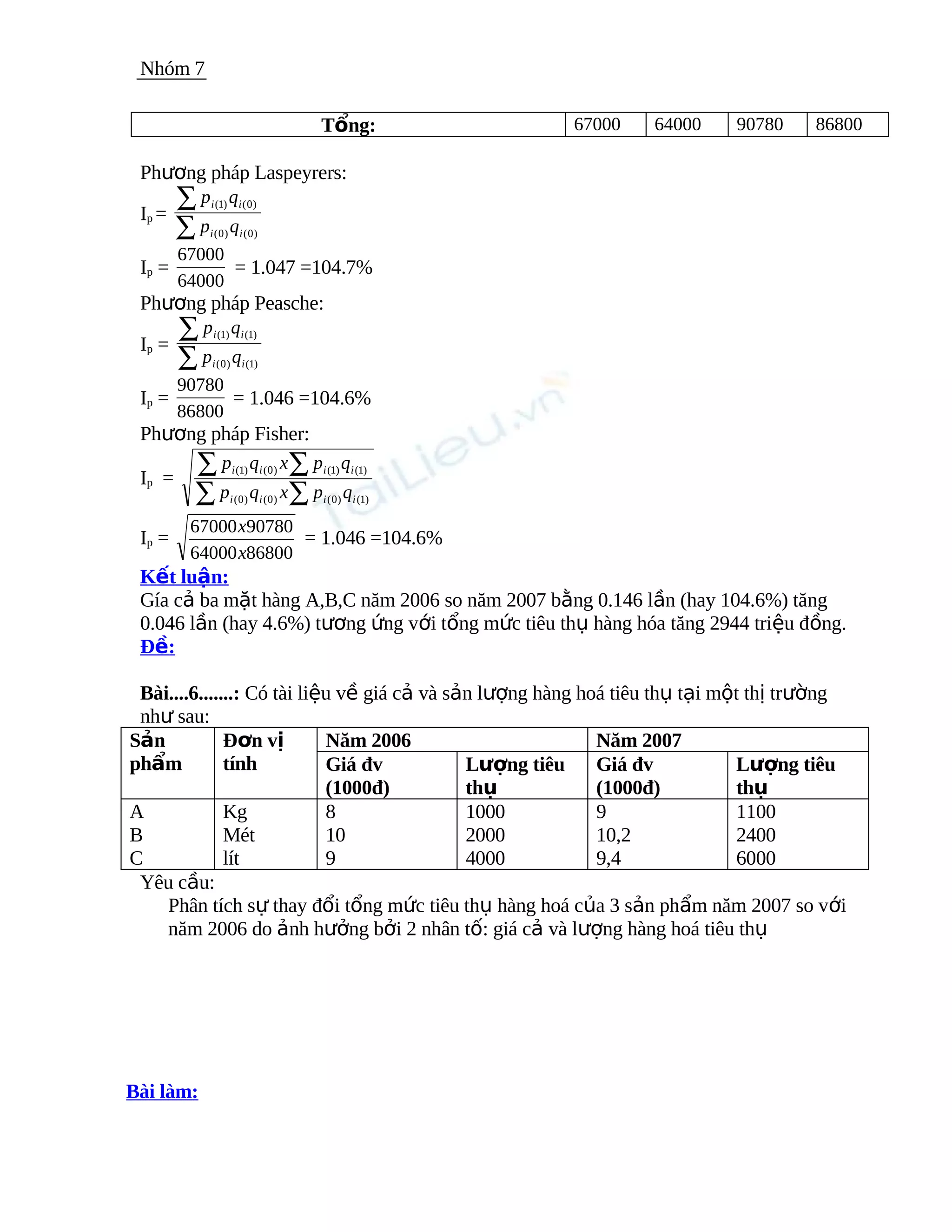 Bai tap nguyen_ly_thong_ke_kinh_te_3899 | PDF
