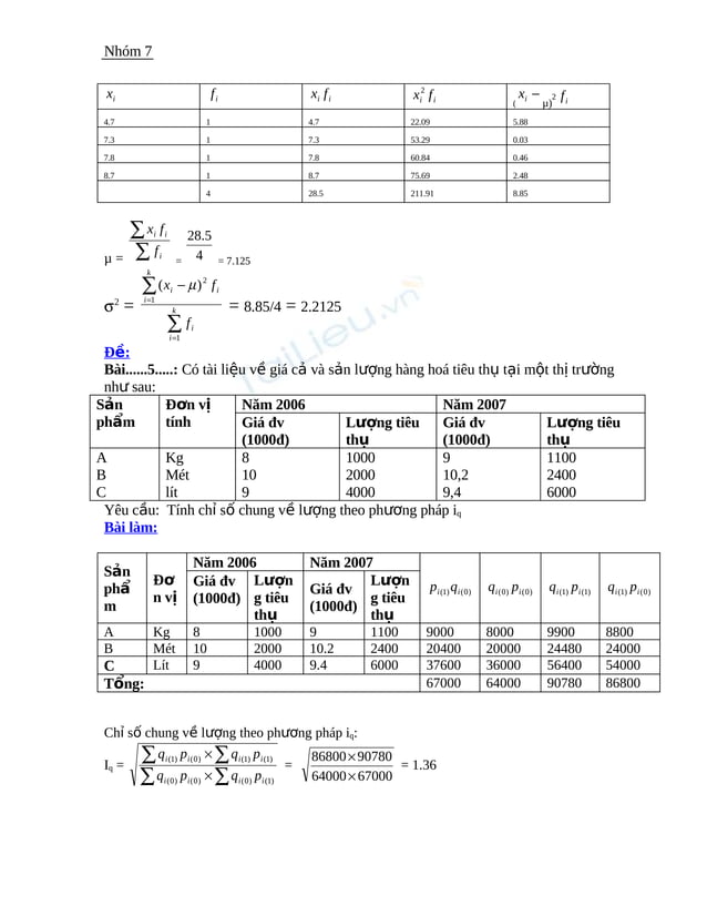Bai tap nguyen_ly_thong_ke_kinh_te_3899 | PDF