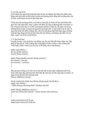 Bai tap testing junit….. | DOC