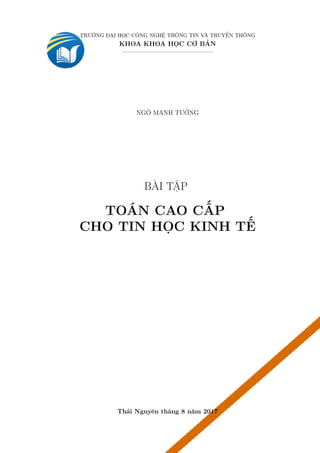 PDFMô Hình Toán Kinh Tế  Đh Khoa Học Tự Nhiên Hcm