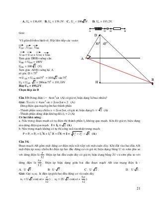Bài tập và phương pháp giải bài tập điện xoay chiều Slide 23