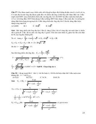 Bài tập và phương pháp giải bài tập điện xoay chiều Slide 25