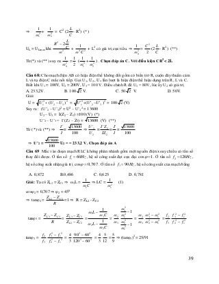 Bài tập và phương pháp giải bài tập điện xoay chiều Slide 41
