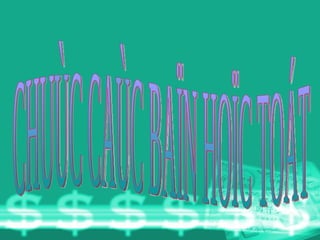 CHUÙC CAÙC BAÏN HOÏC TOÁT 