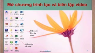 Mở chương trình tạo và biên tập video
Phần mềm
biên tập
video
Phần mềm
cắt nhạc
7
NHÓM 4
https://dethihocsinhgioi.net/
 