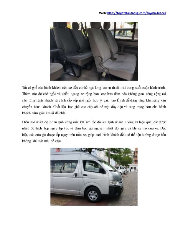 Giá Toyota Hiace Cá Mập Đầu Búa | Thông số Hiace | Toyota Tân Tạo