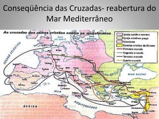 Conseqüência das Cruzadas- reabertura do Mar Mediterrâneo
