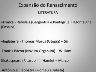 Maior representante do cinquecento - Michelangelo