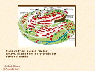 Plano de Frías (Burgos) Ciudad Exnovo, Nacida bajo la protección del noble del castillo M. C. García Chimeno IES “Leopoldo Cano” 