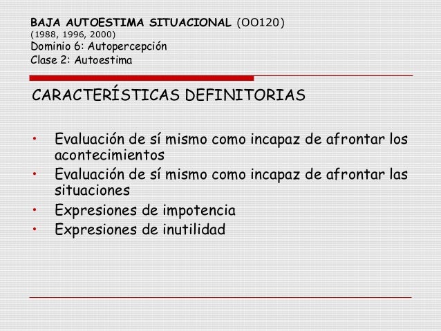 Fundamentacion Cientifica De Baja Autoestima Situacional