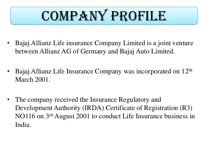 Introduction Of Bajaj Allianz Life Insurance Company Pdf