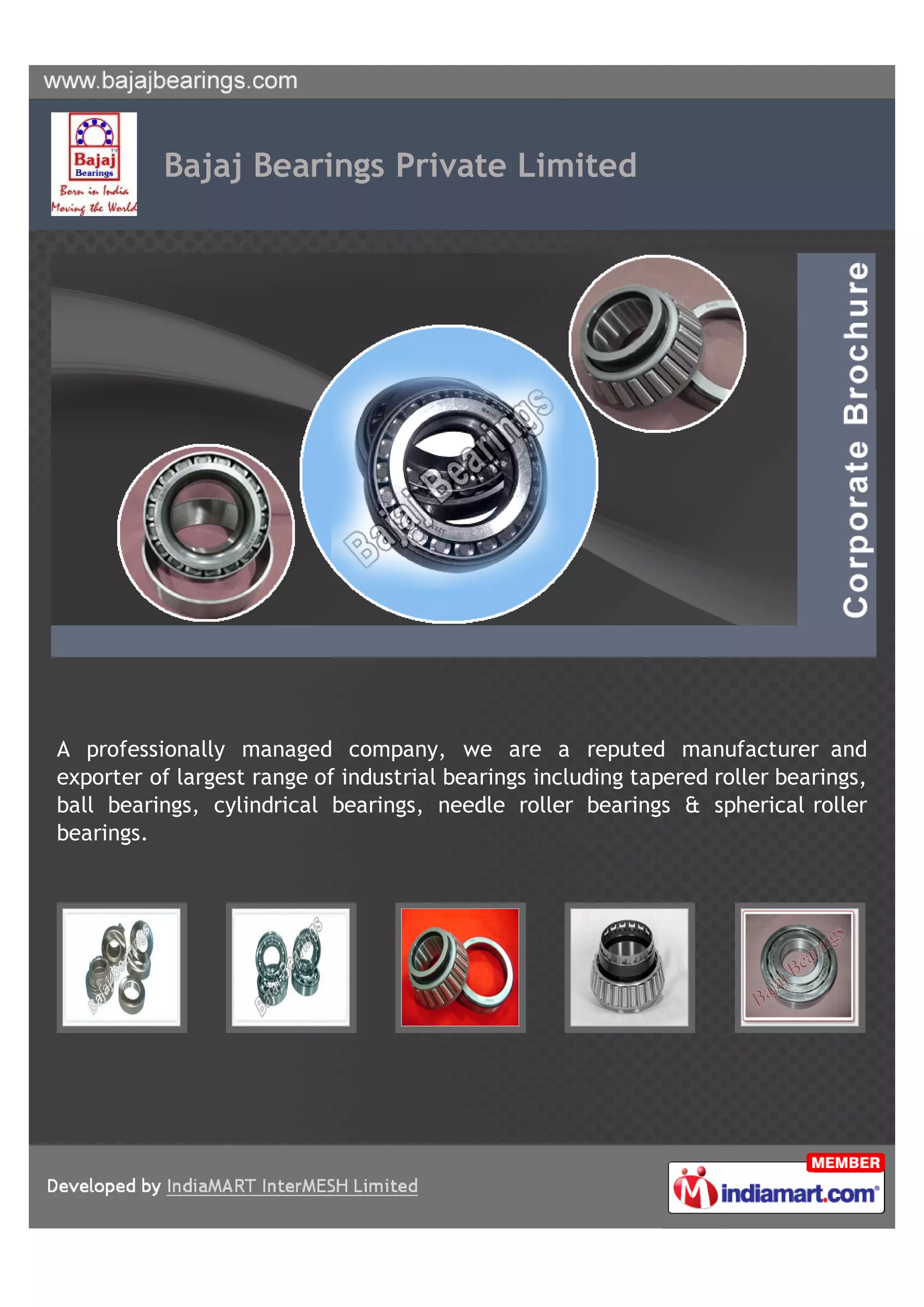 Bajaj Bearings Private Limited, Thane, Ball Bearings PDF