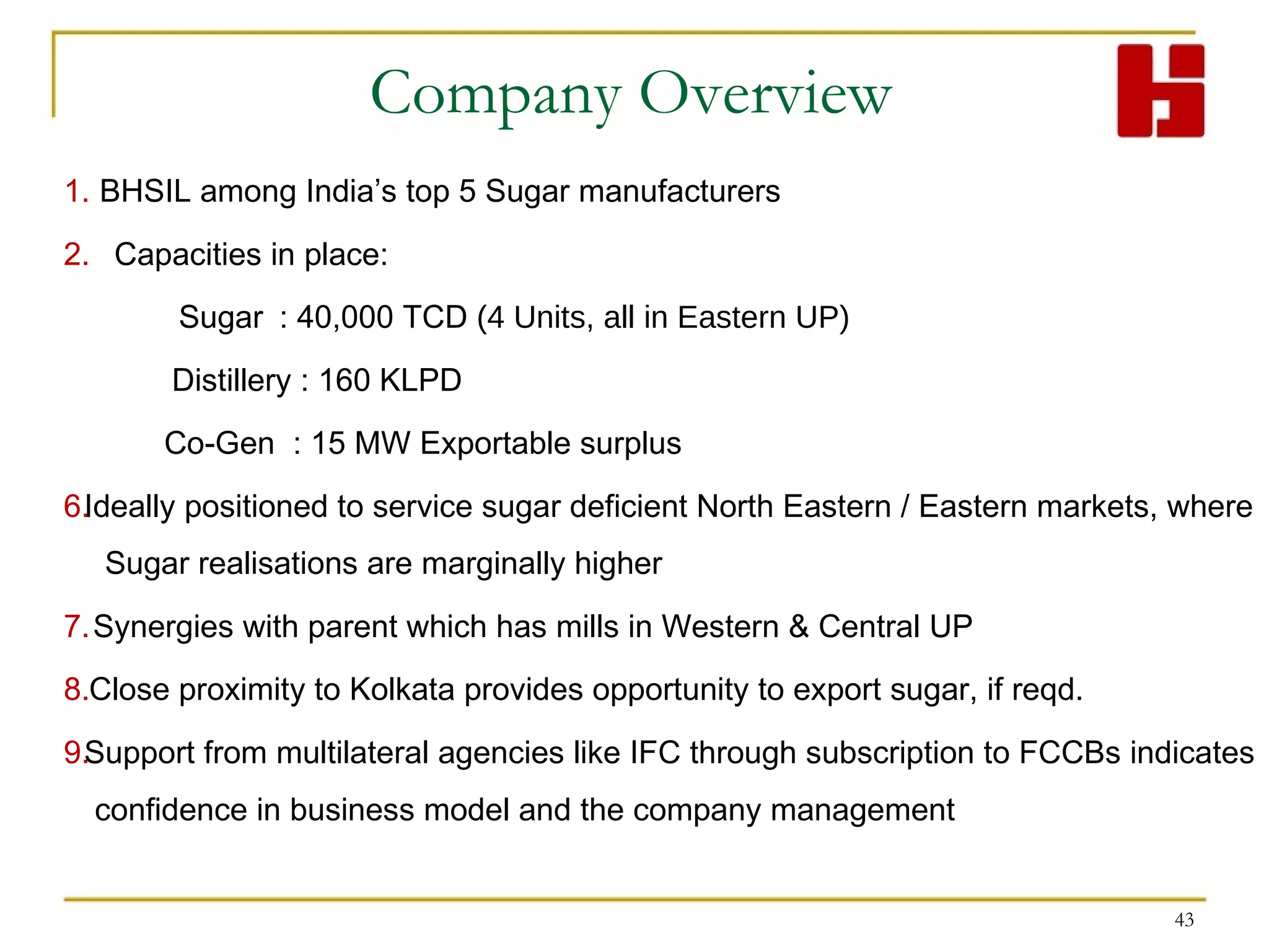 Partap Pur Acquisition of Pratappur Sugar by Bajaj Hindustan | PPT
