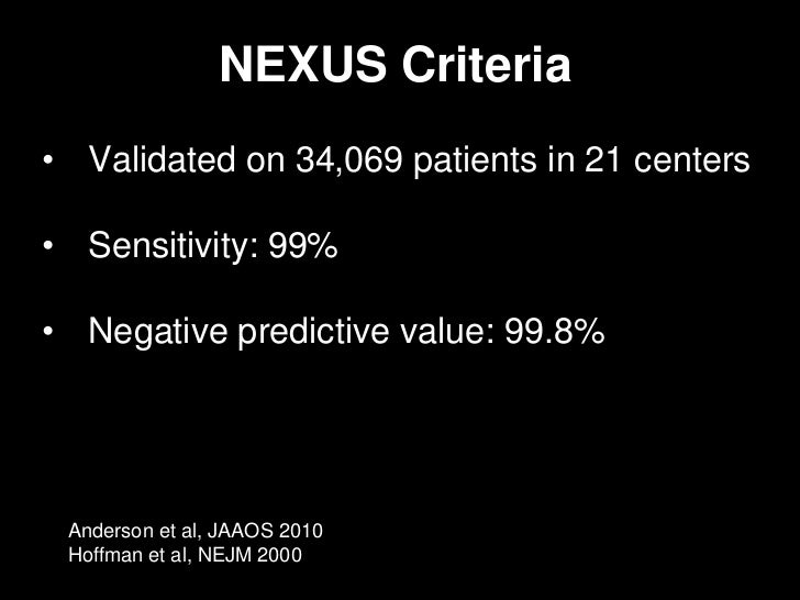 Spine clearance in trauma