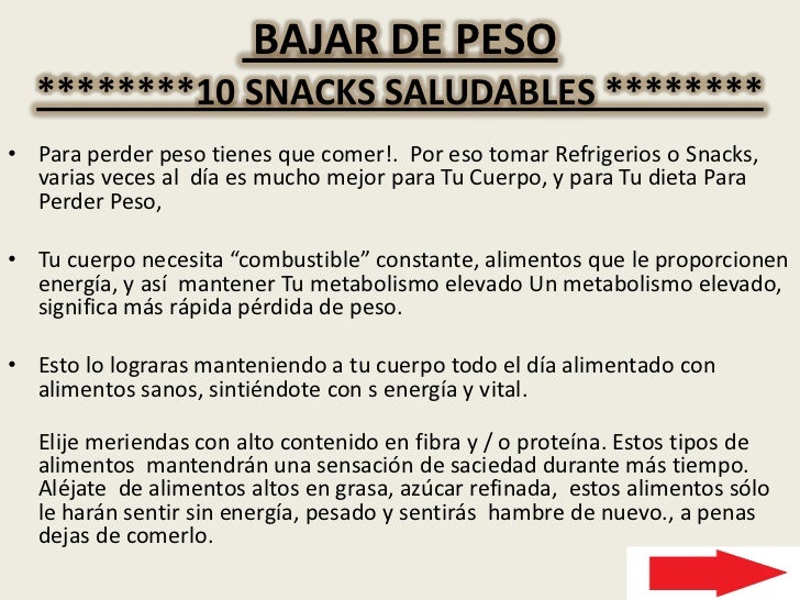 Productos naturales para bajar de peso rapidamente
