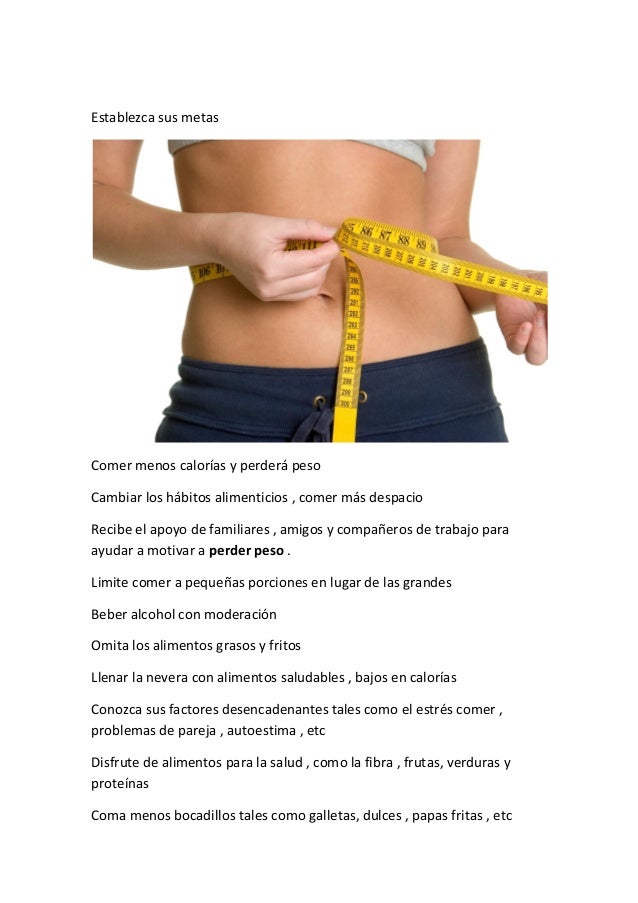 Tips bajar de peso facil