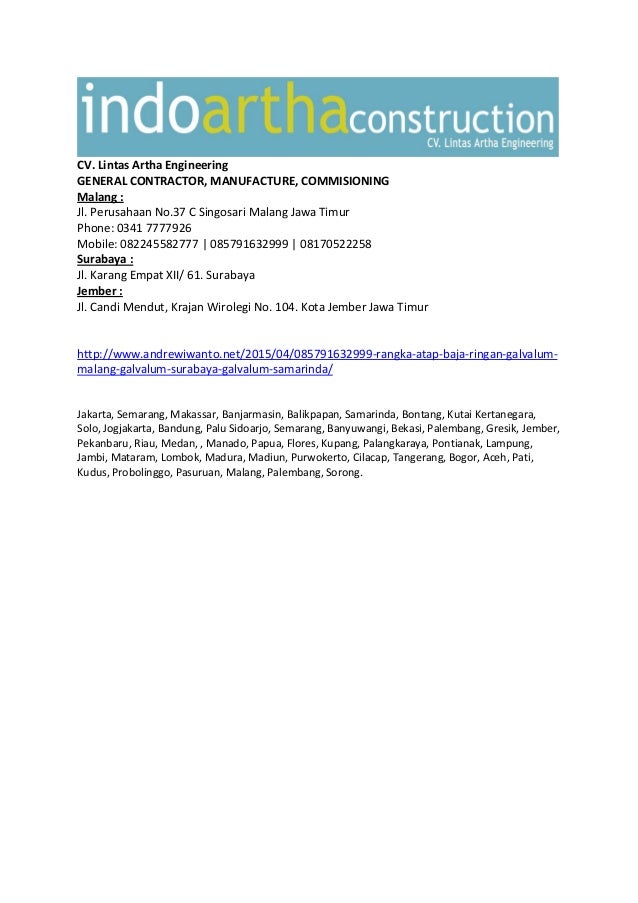 Atap Baja Ringan Galvalum Surabaya