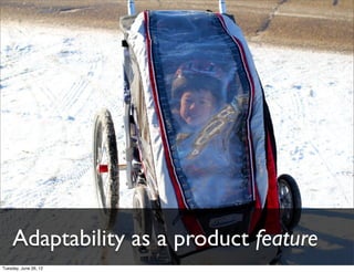 Adaptability as a product feature
 