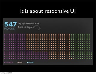 It is about responsive UI
 