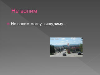  Не волим маглу, кишу,зиму...
 