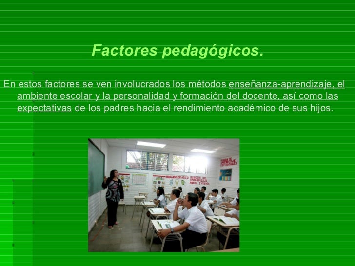 Bajo Rendimiento Escolar.