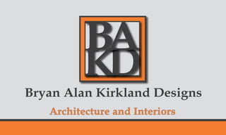 Business card and logo design for BAKDesigns