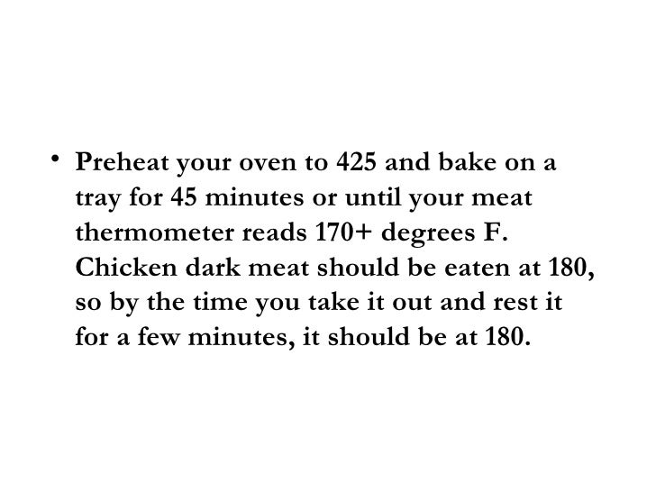 Baked Chicken Temperature