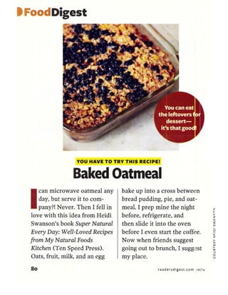 Baked oatmeal