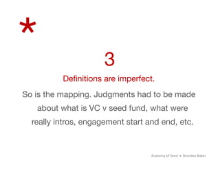 *
                    3
          Deﬁnitions are imperfect.
So is the mapping. Judgments had to be made
   about what is V...