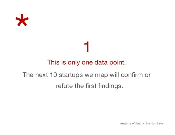 *                  1        This is only one data point.The next 10 startups we map will conﬁrm or           refute the ﬁr...