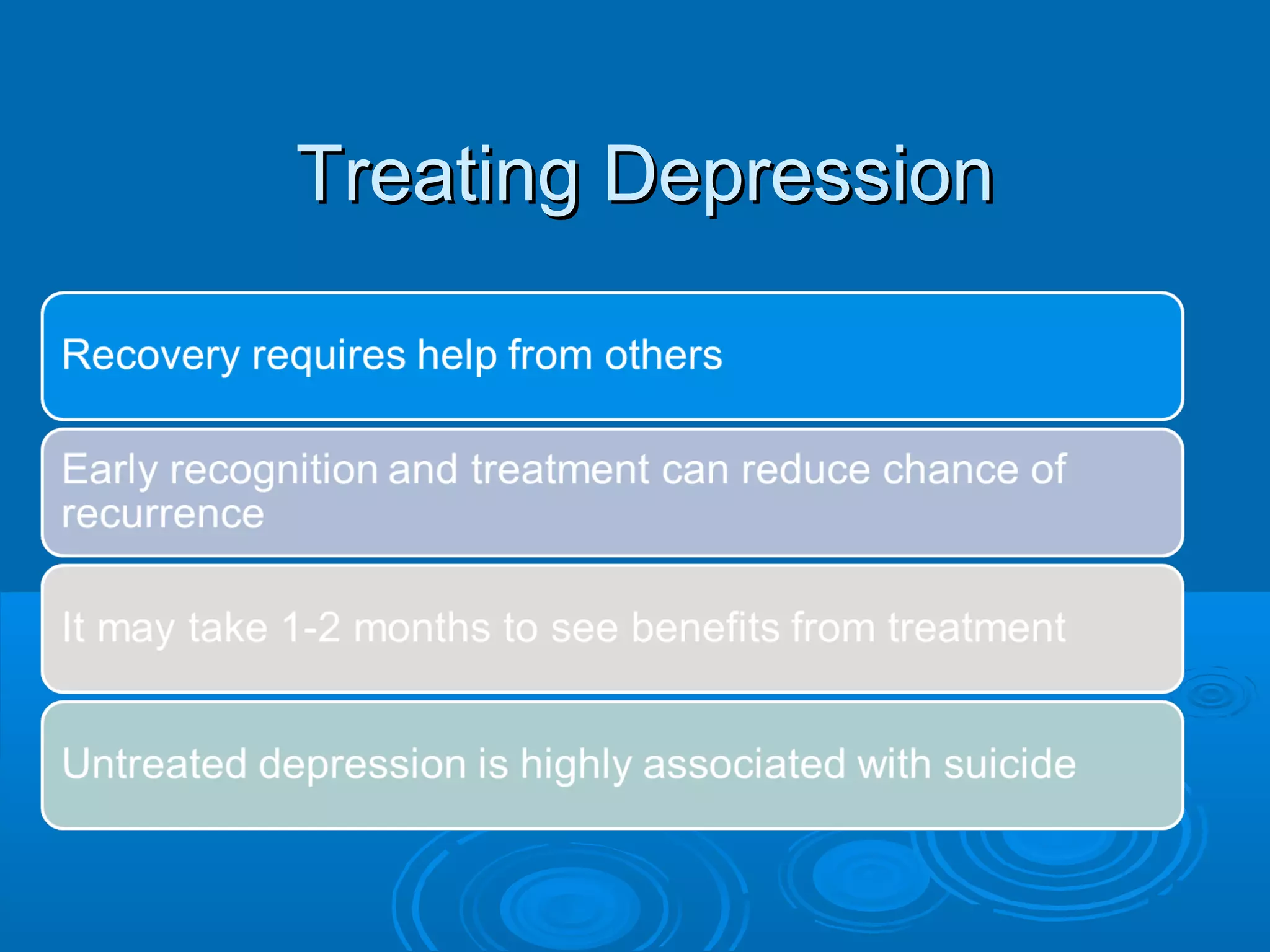 Treating Depression
 