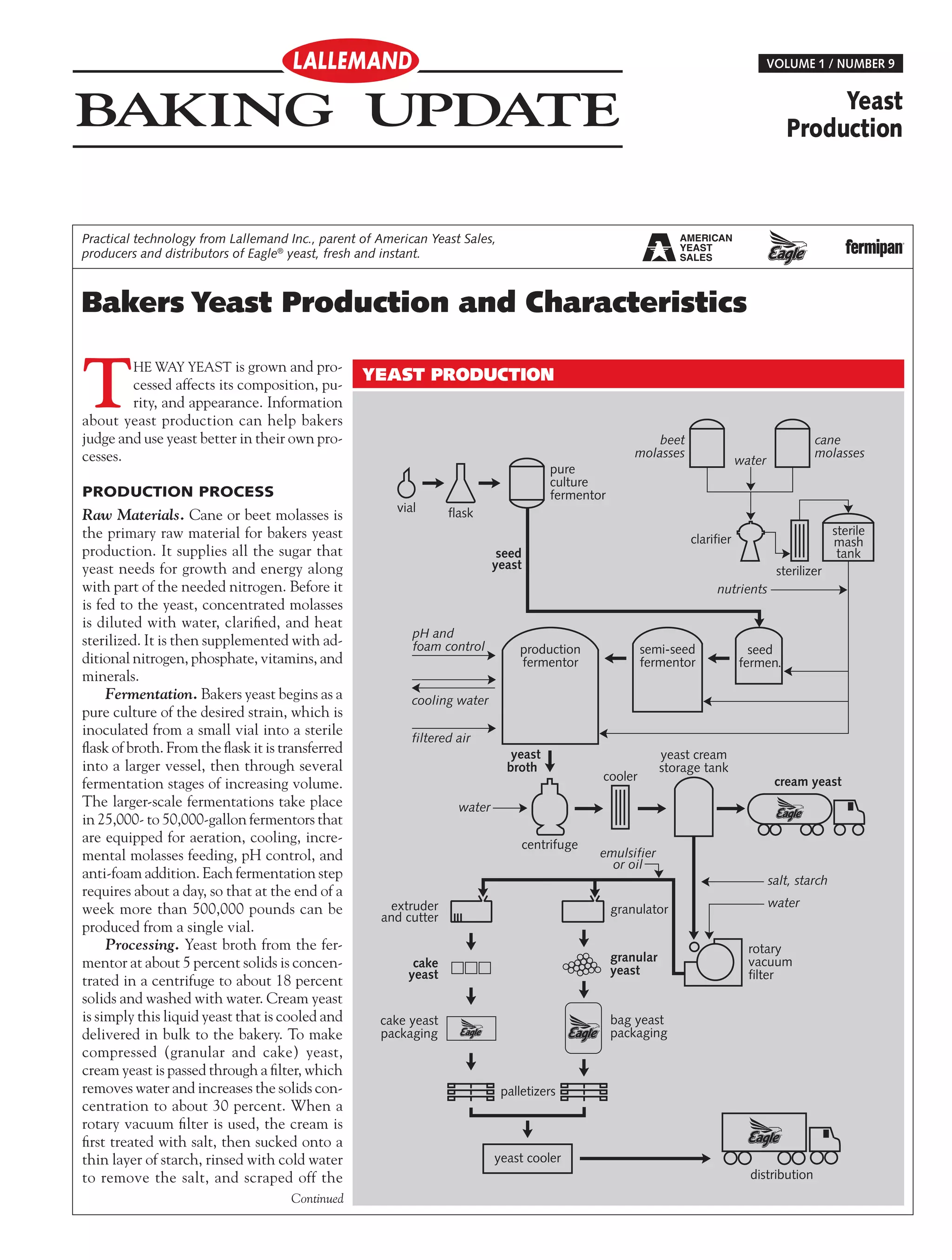 Bakers yeast production and characteristics PDF