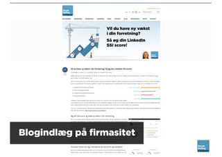 Blogindlæg på firmasitet
 