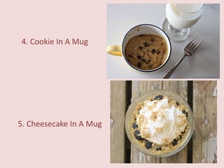 4. Cookie In A Mug

5. Cheesecake In A Mug

 