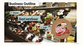  Brand
Sweetwarehouse
 Logo
12/3/2017Presented by Anil Mohite & Shiv Sawarkar
 